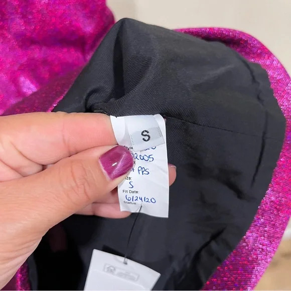 AREA Crystal Trim Sweetheart Dress In Pink size small women’s